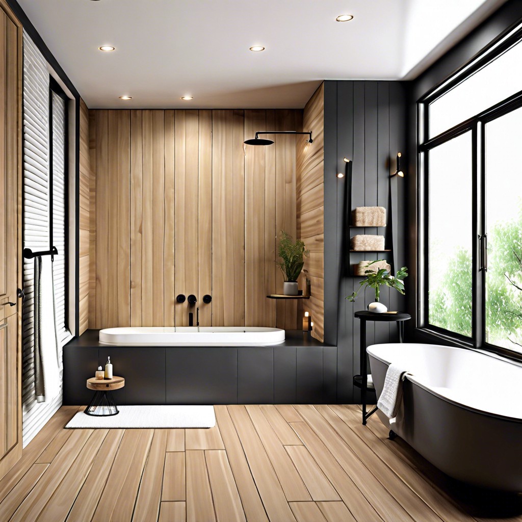 matte finish wood tile for a modern look