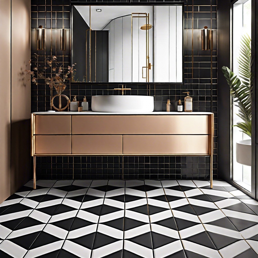 matte geometric tiles