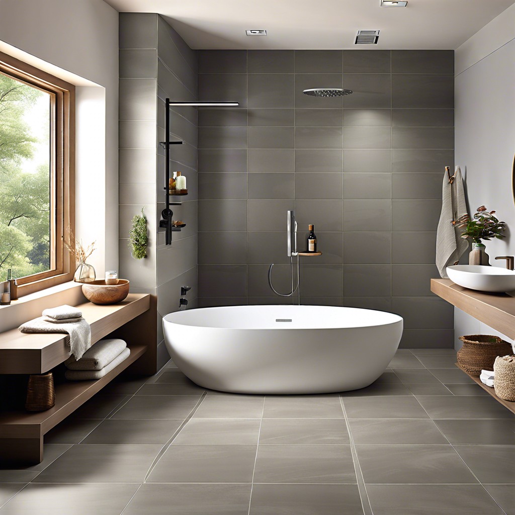 matte gray porcelain tile