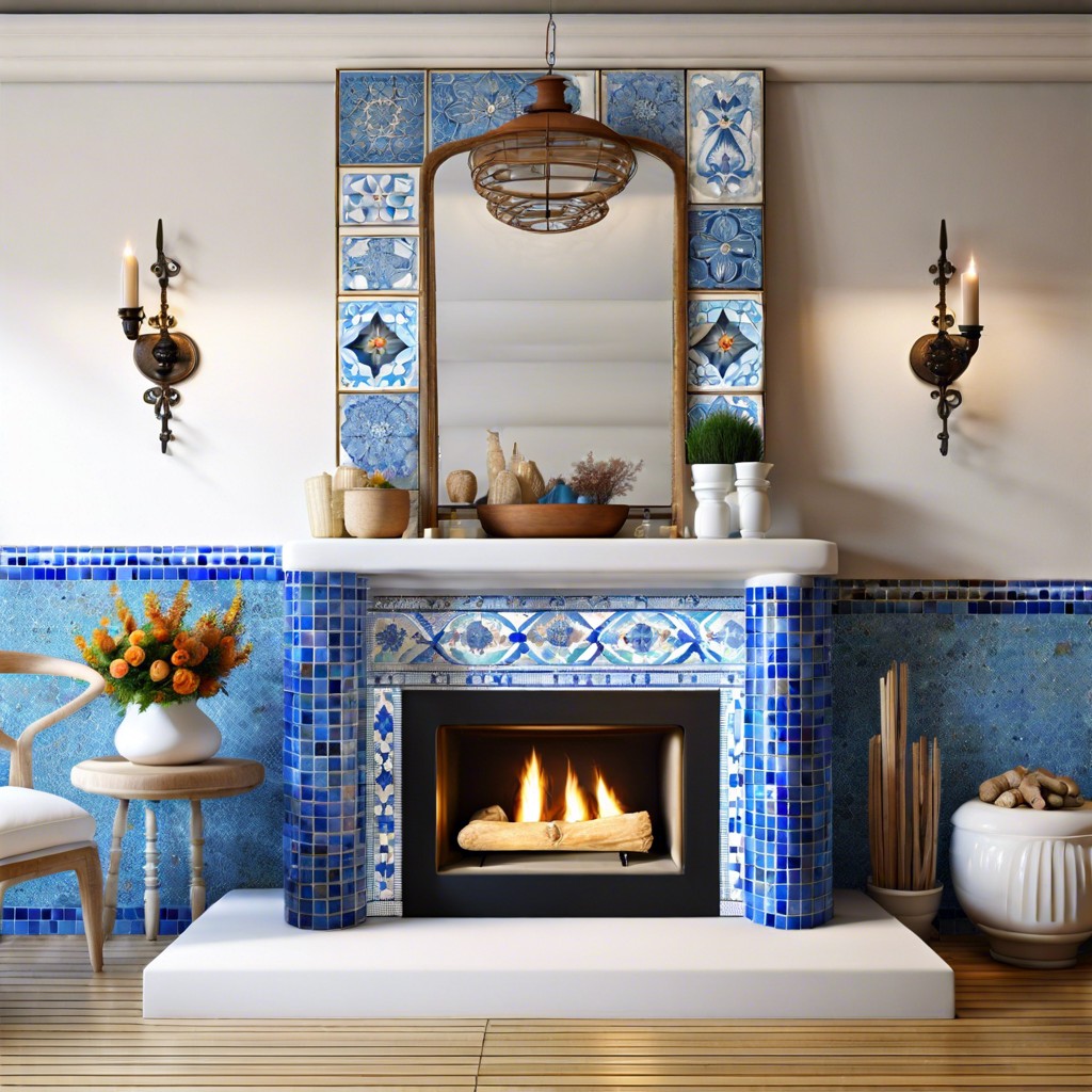 mediterranean blue and white tiles