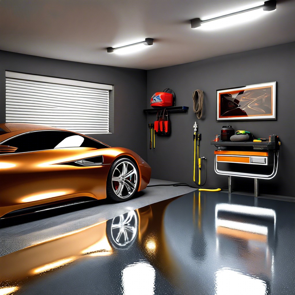 metallic epoxy coatings for a sleek modern look