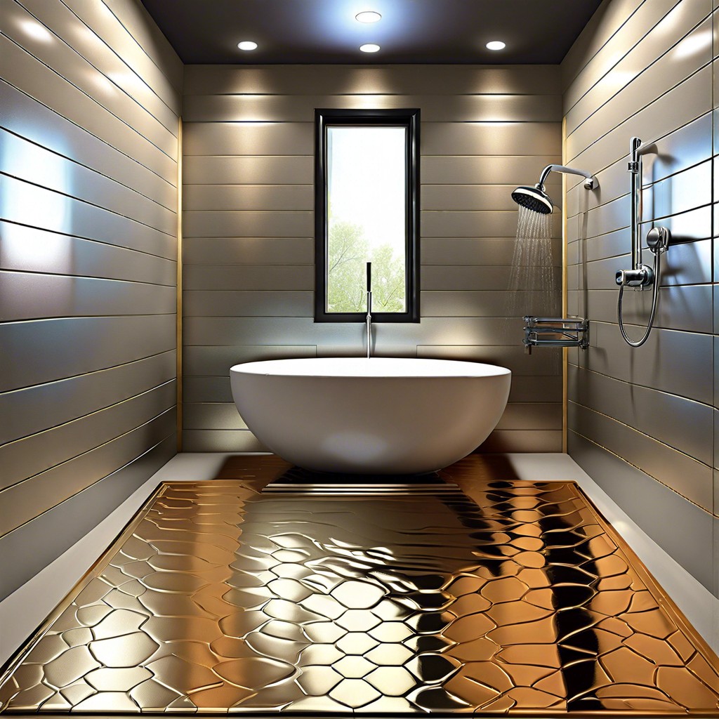 metallic finish tile