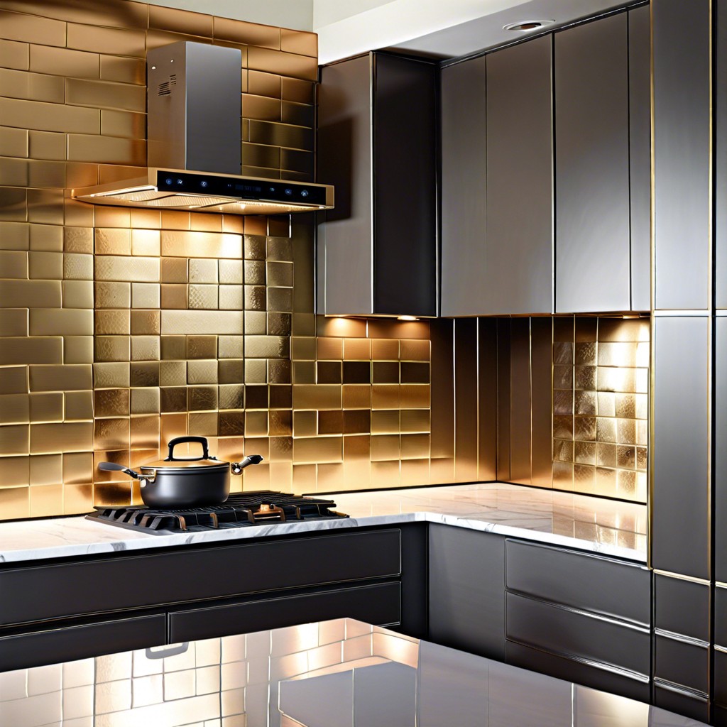 metallic finish tiles