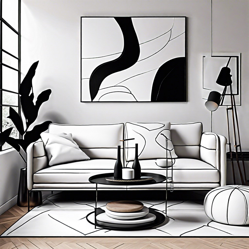 minimalist haven surround your sofa with sleek clean lines and a monochrome color palette for a minimalist look