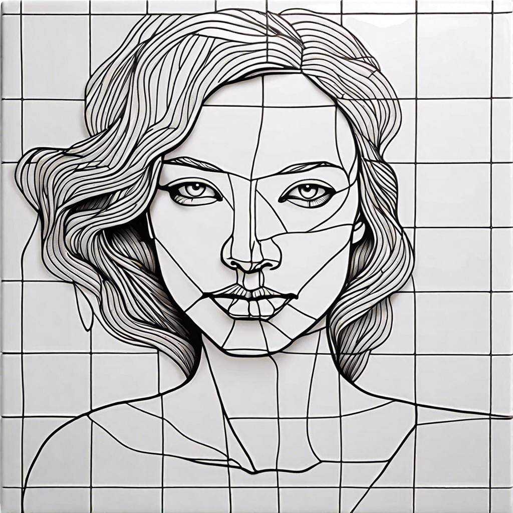 minimalist line drawings of faces