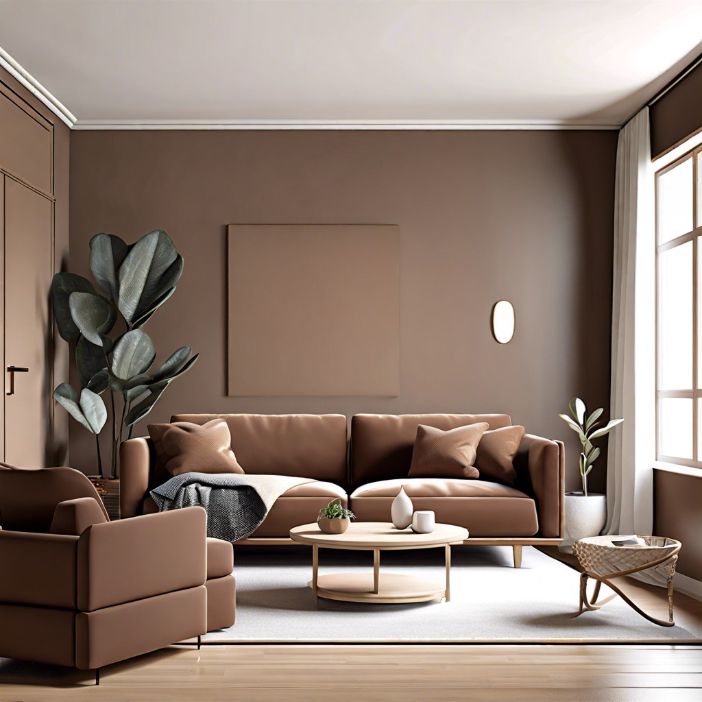 minimalist mocha couch