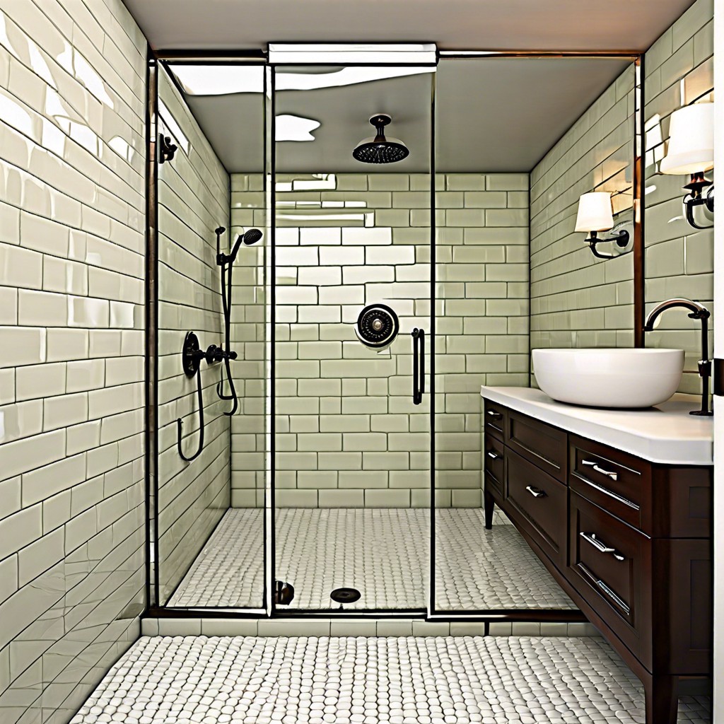 mirror finish subway tiles for extra light reflection