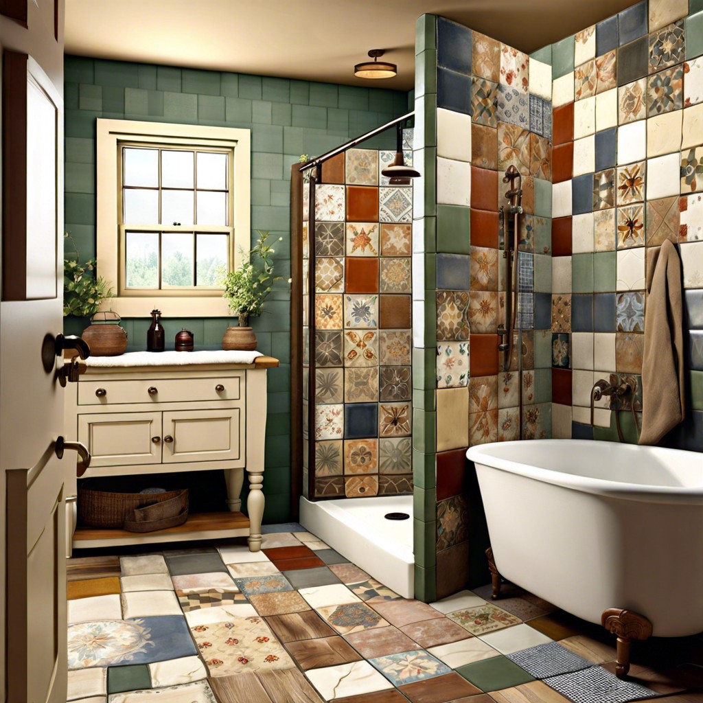 mismatched patchwork tile patterns