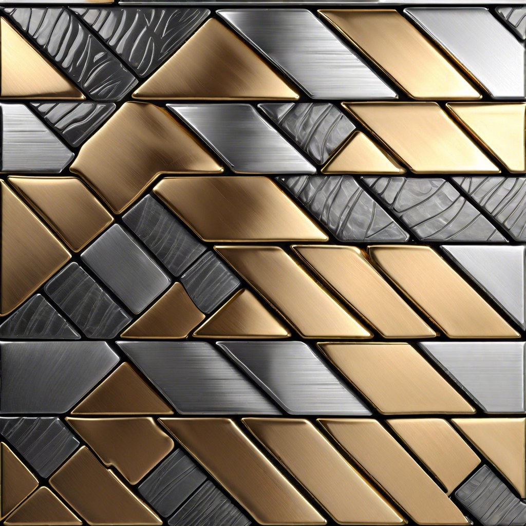 mixed metal tile strips