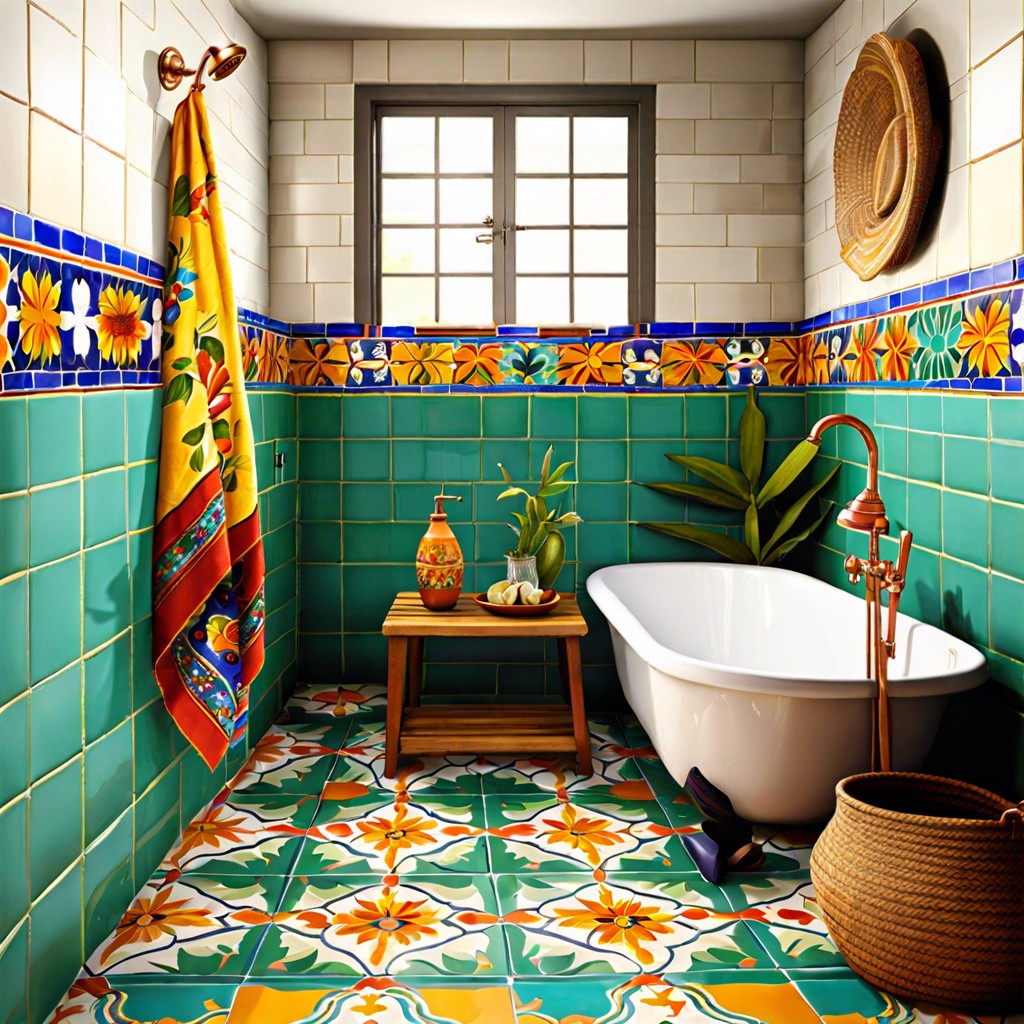 mixed pattern tiles