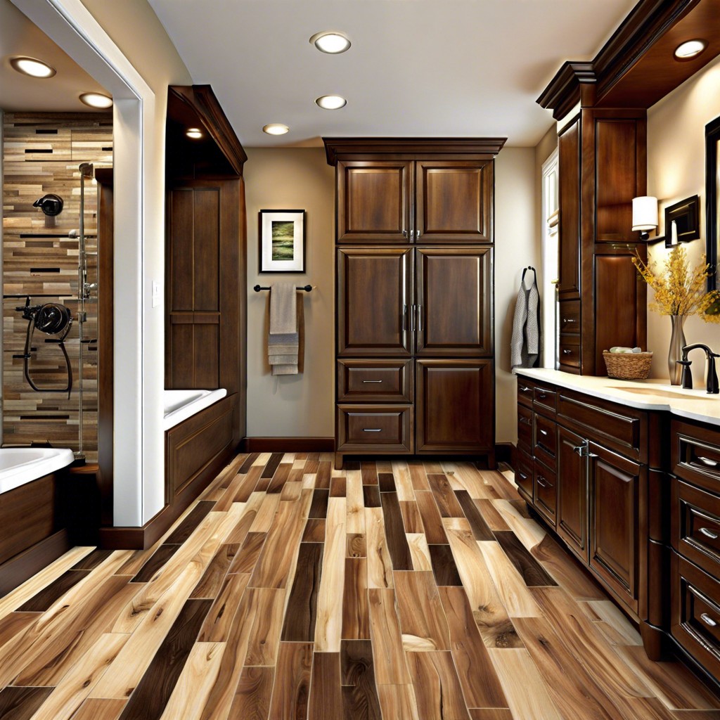 mixed width wood tile flooring