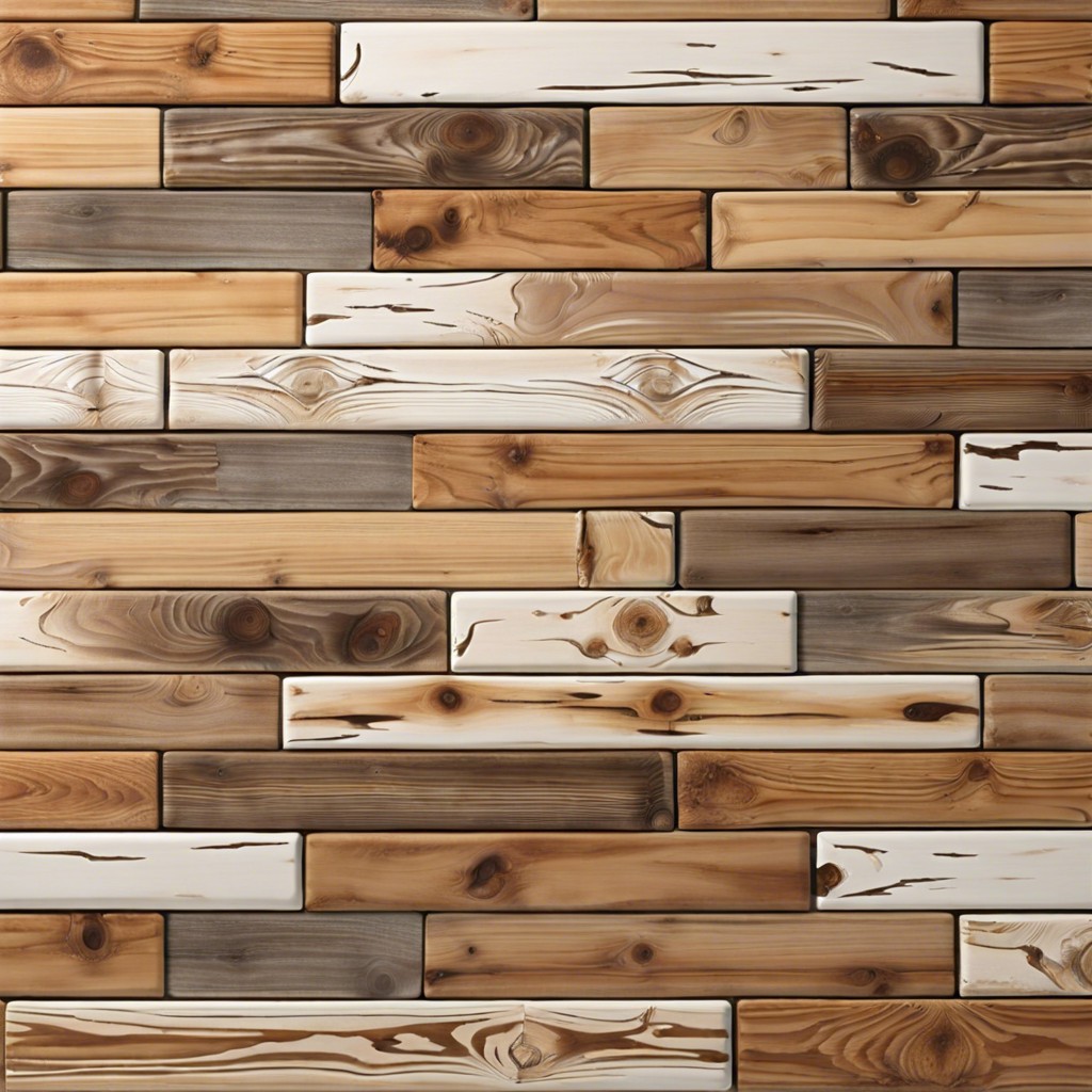 mixed wood tile shades