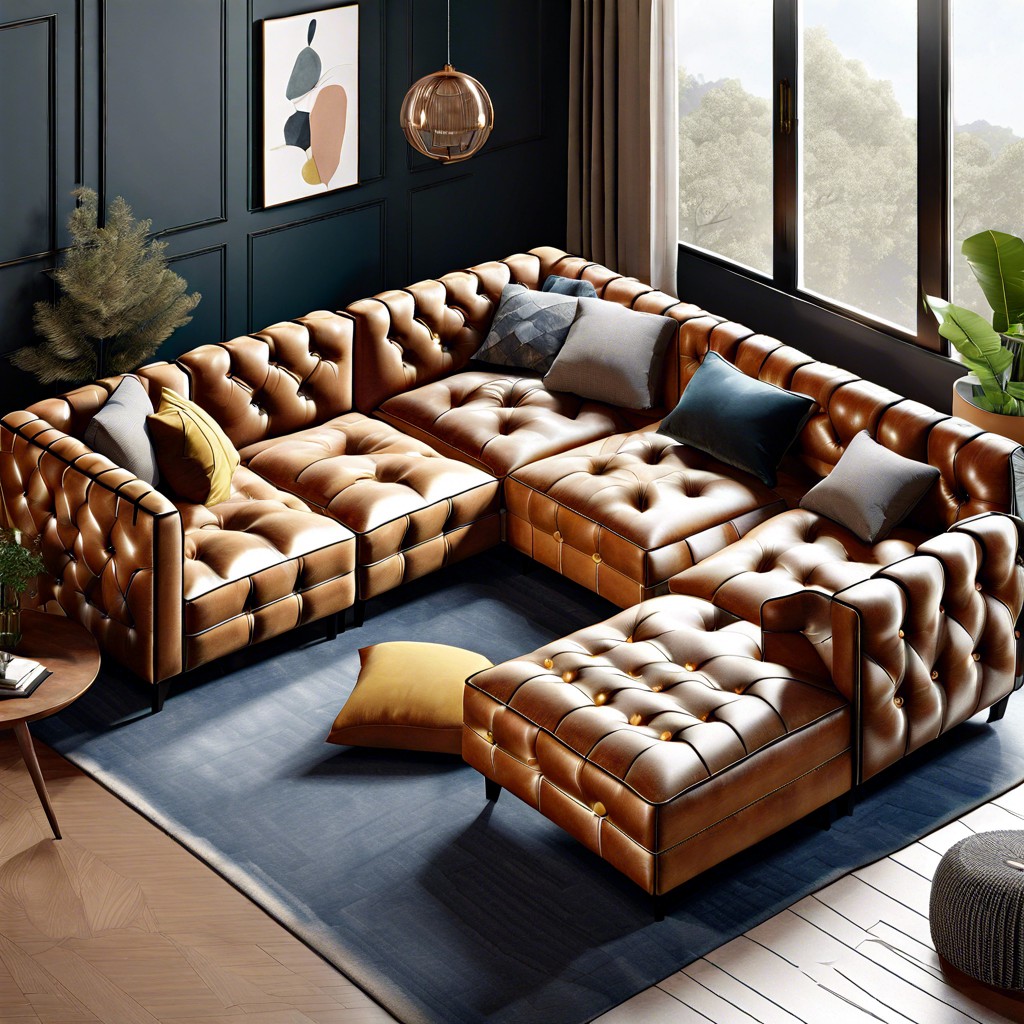 modular chesterfield sections for customizable layouts
