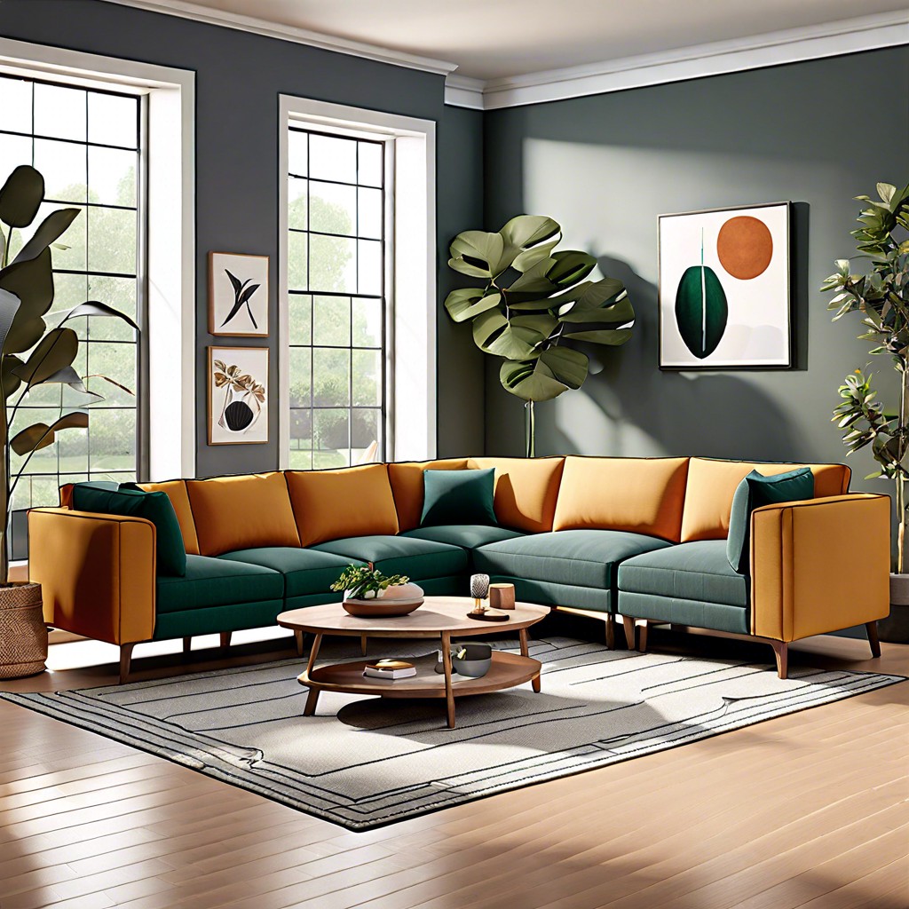 modular l shaped sectional facing opposite directions