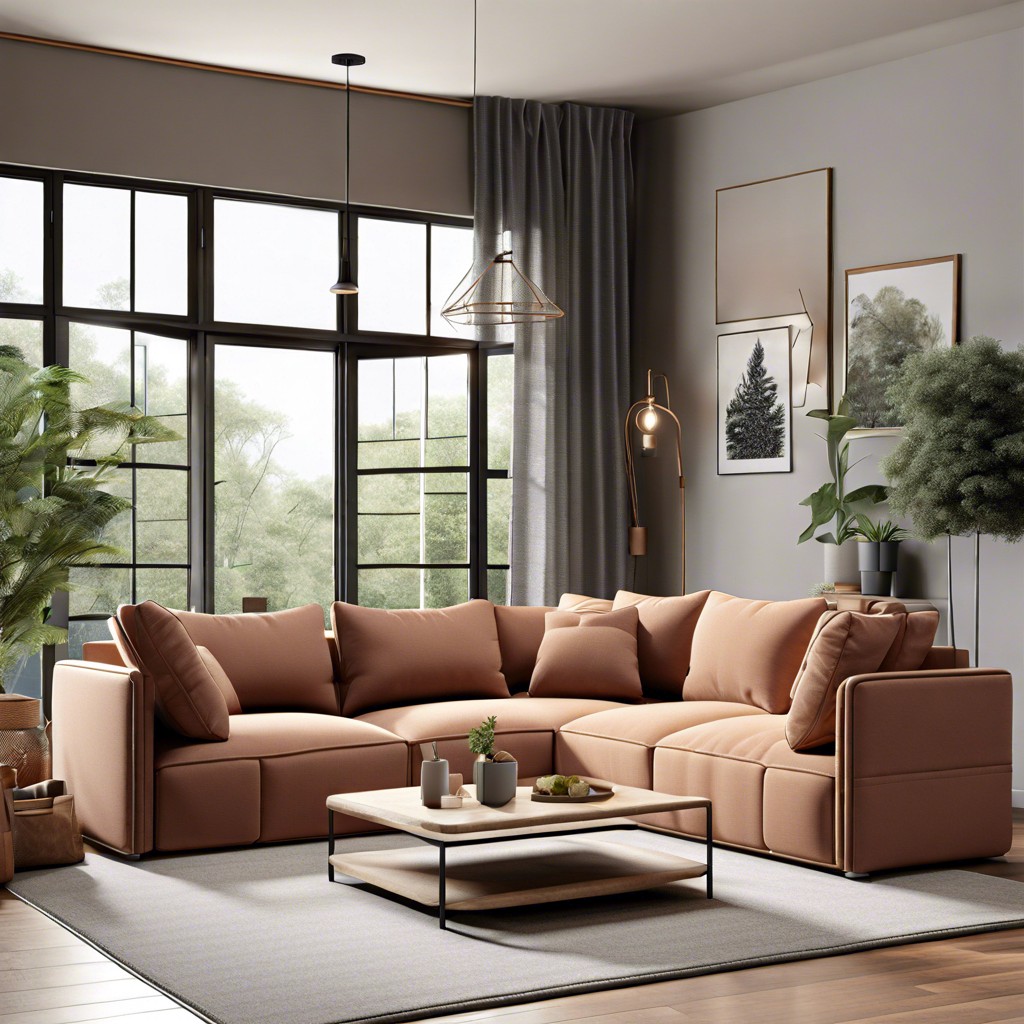 modular sofa with adjustable backs