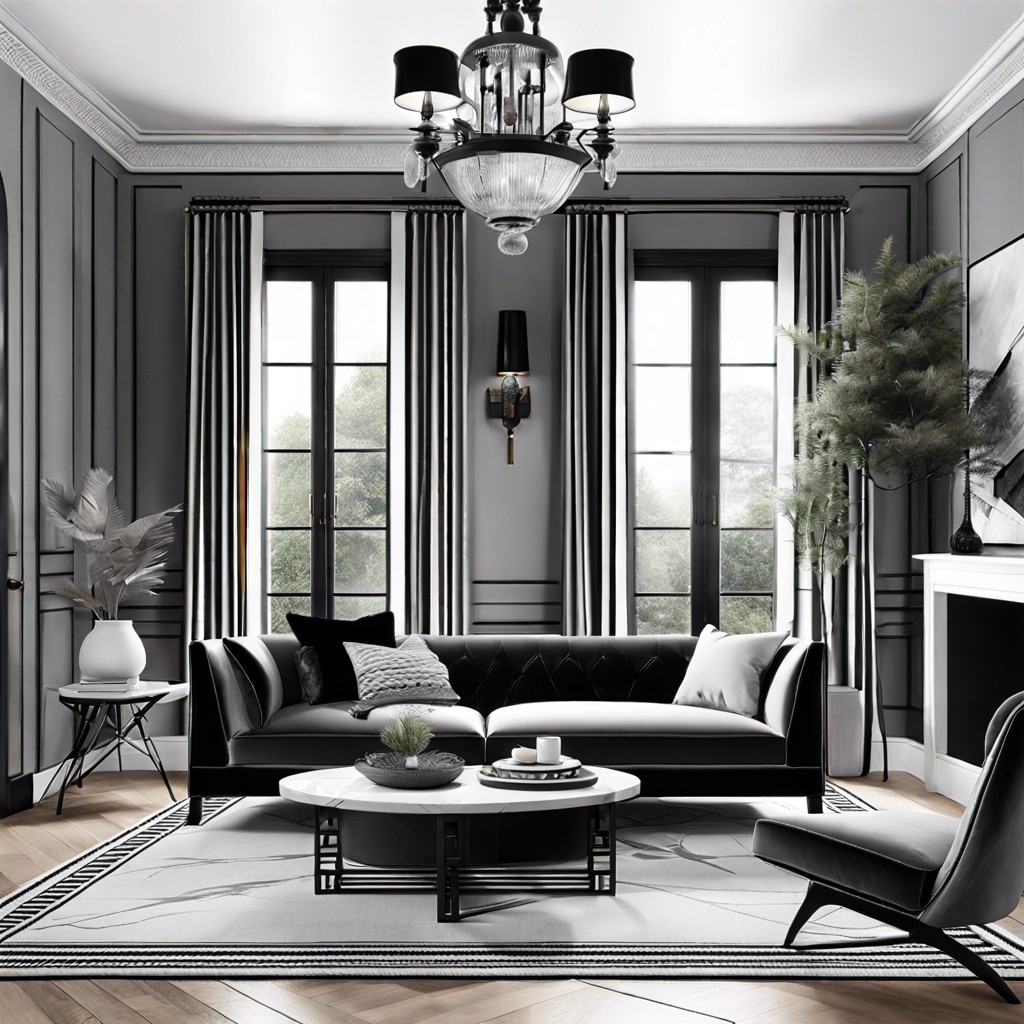 monochrome elegance with black and white accents
