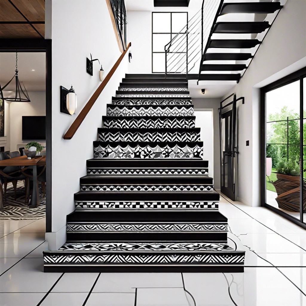 monochrome look use black and white tiles to create high contrast