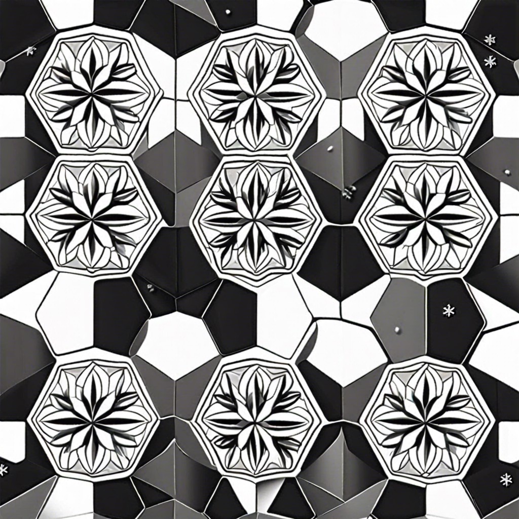 monochrome snowflakes