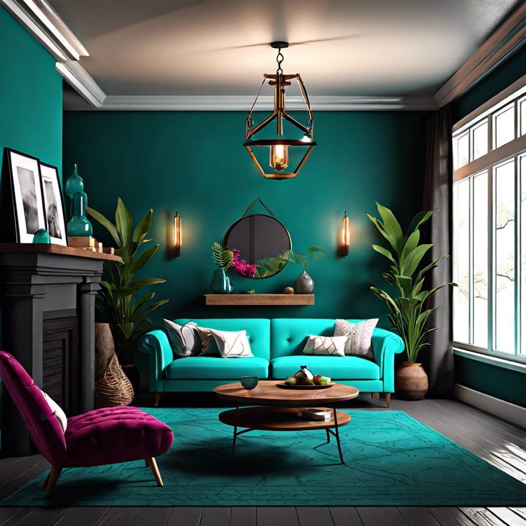 moody slate and vibrant teal