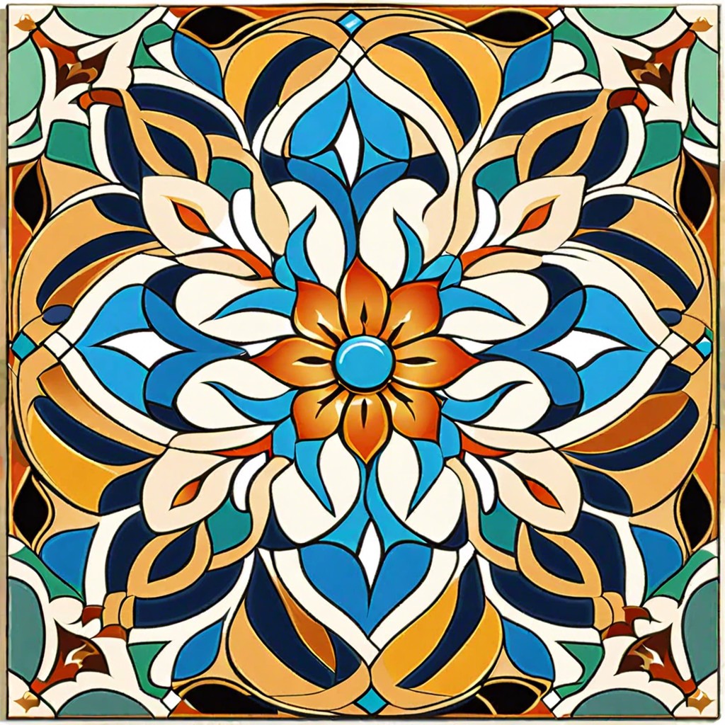 moroccan inspired multi colored patterns