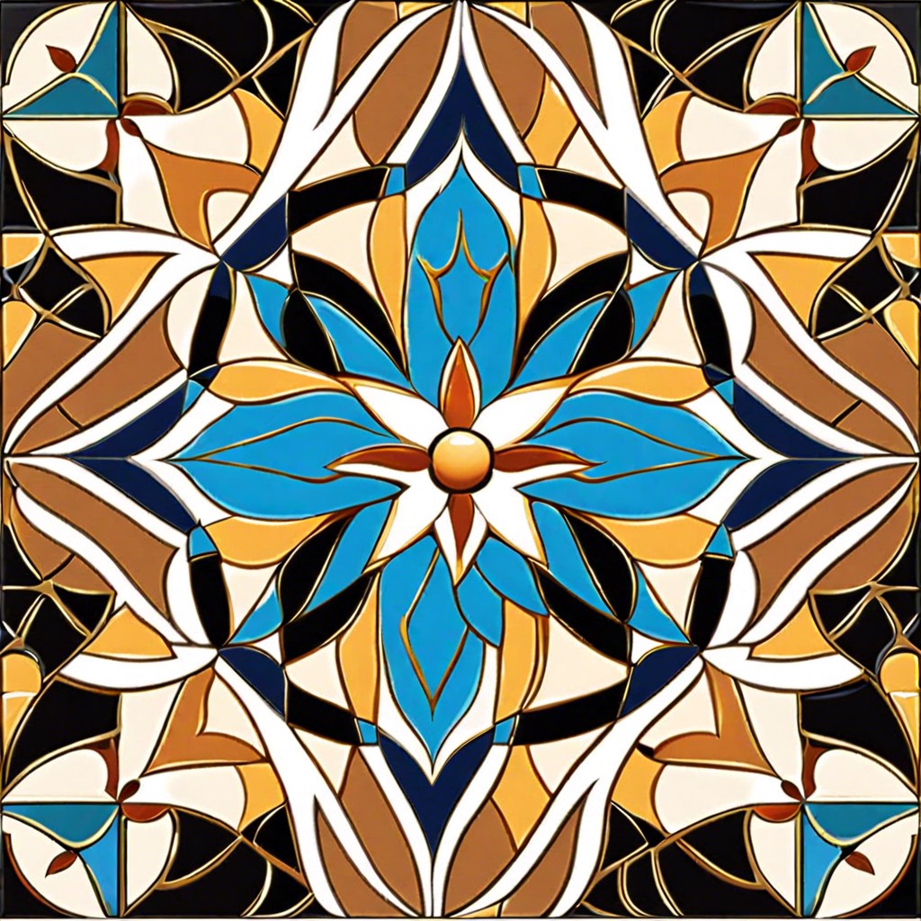 moroccan inspired star and cross patterns