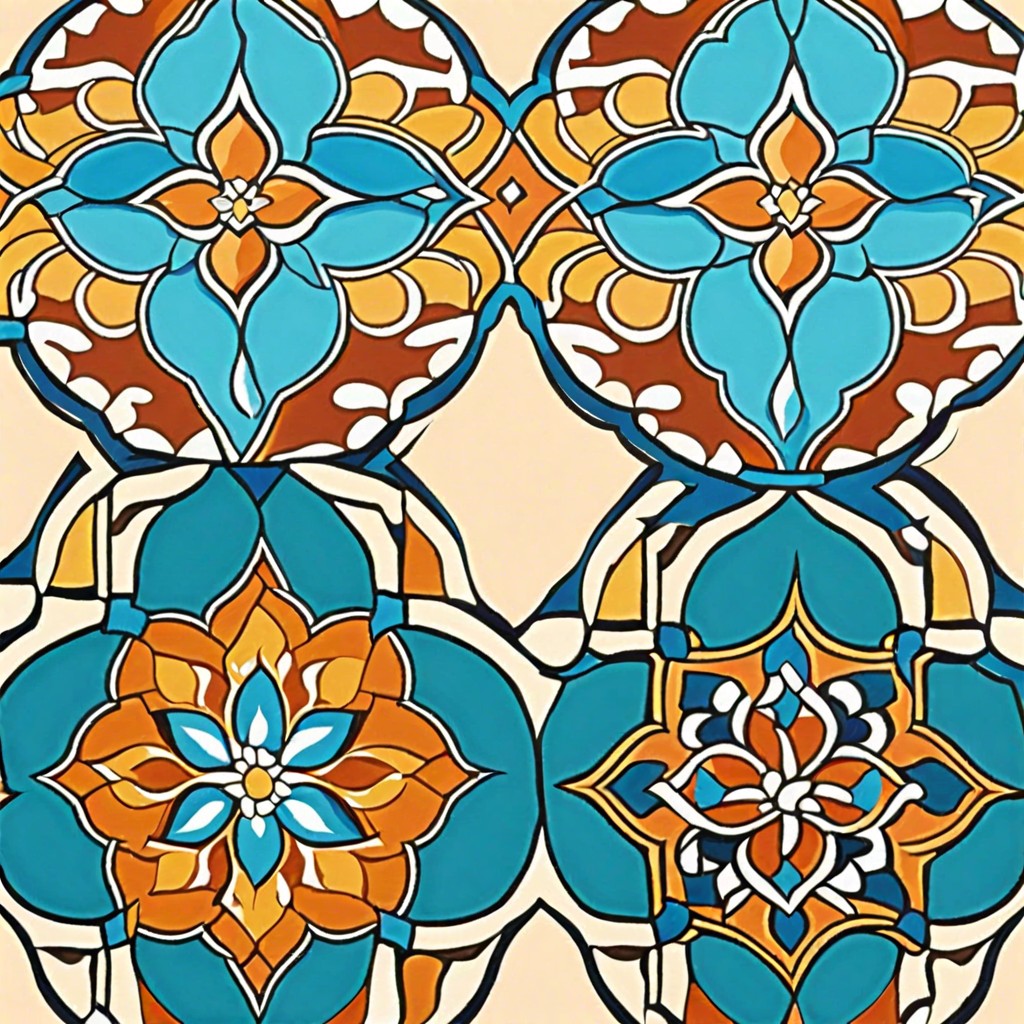 moroccan inspired tiles with intricate patterns