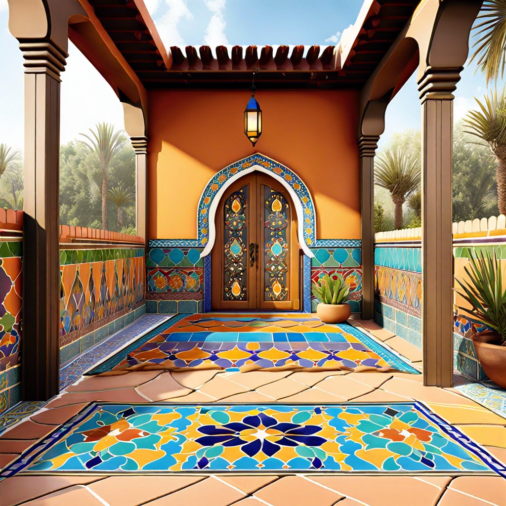 moroccan tiles with colorful complex designs