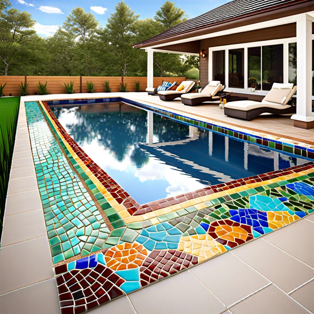 mosaic glass tiles for a shimmering colorful finish