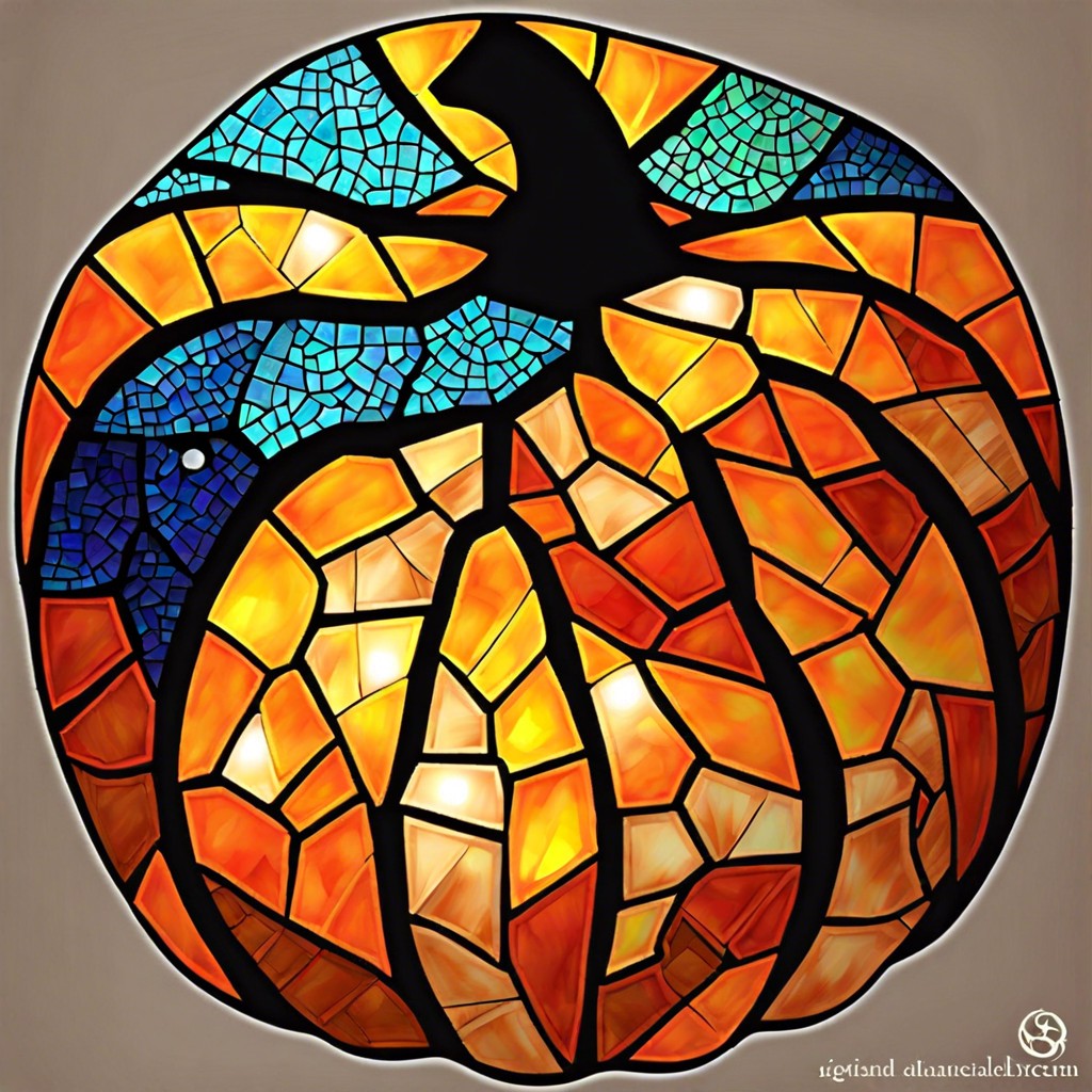 mosaic magic create a stained glass effect using geometric shapes and bright colors