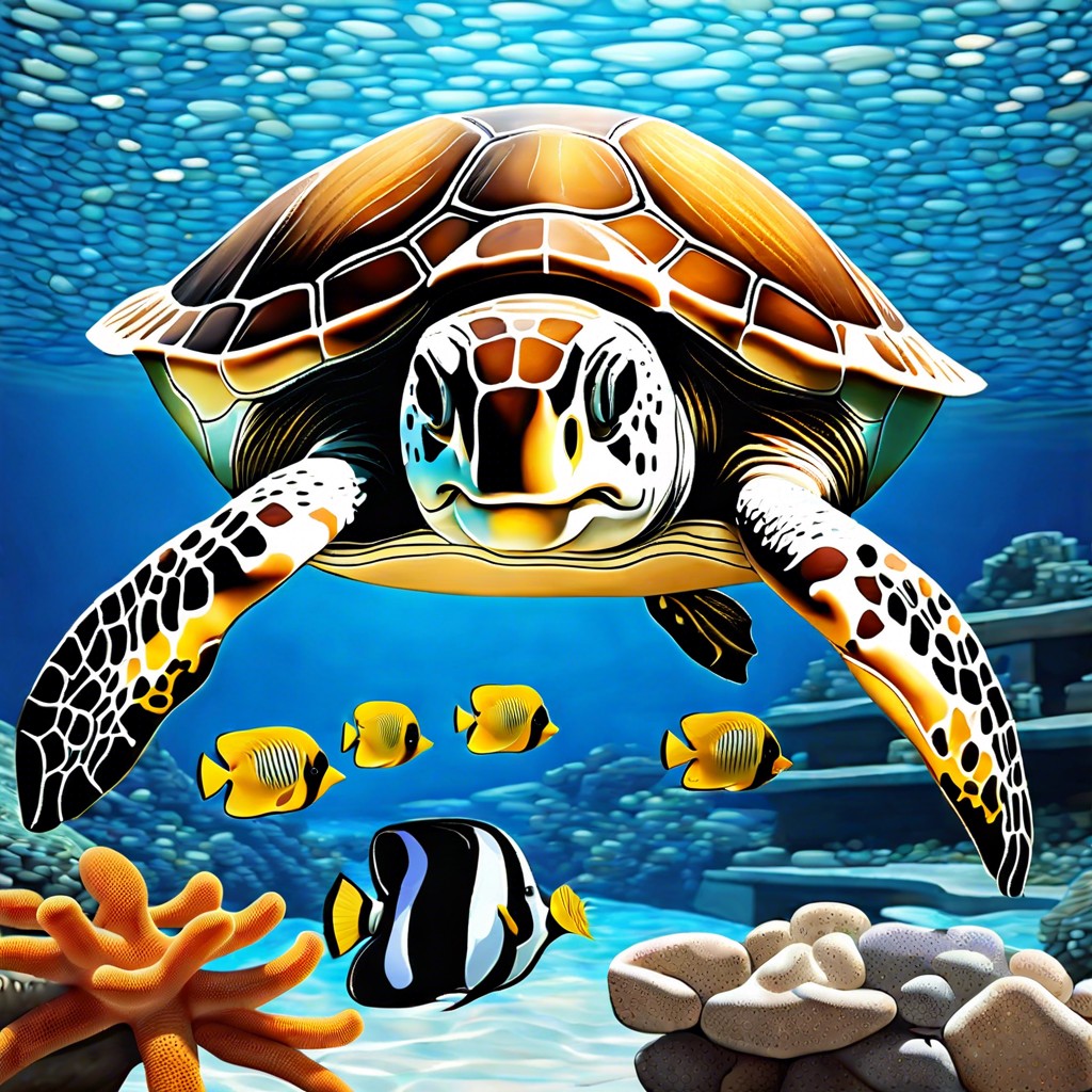 mosaic masterpieces featuring marine animals