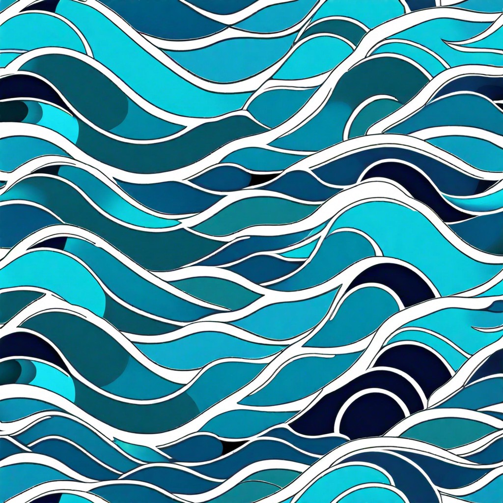 mosaic ocean wave tiles