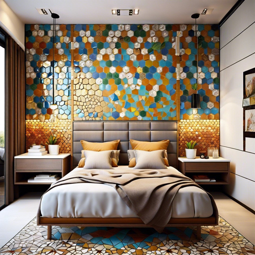 mosaic tile headboard