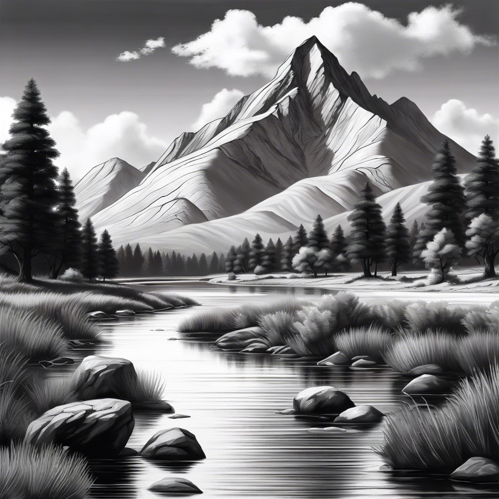 mountain landscape with a river