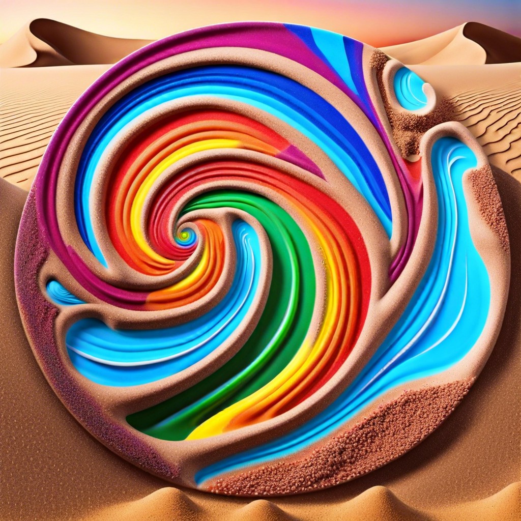 multicolored sand art