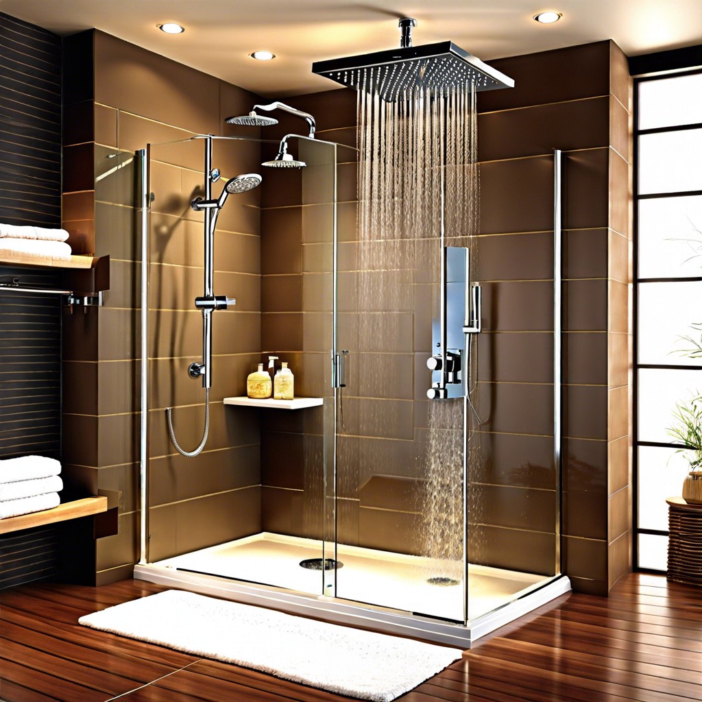 multiple showerheads for a full body shower experience