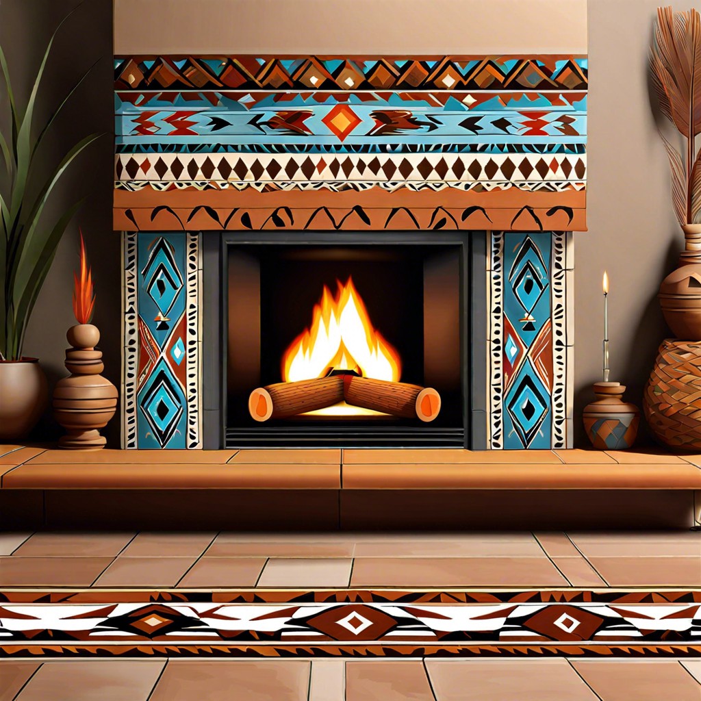 native american tribal pattern tiles