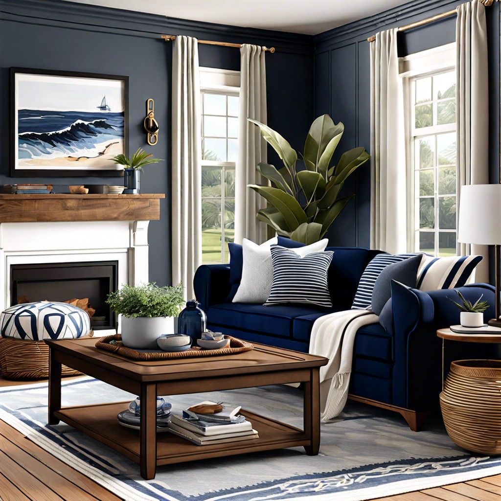 navy blue for a classic nautical vibe