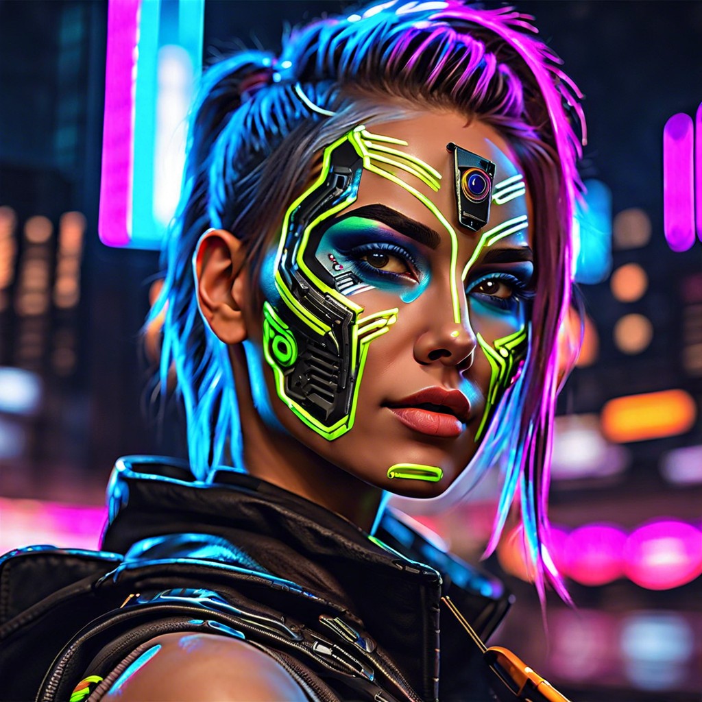 neon cyberpunk style