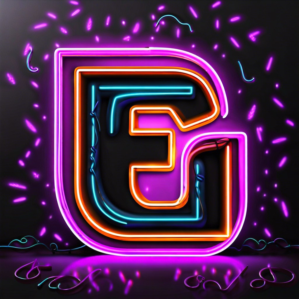 neon glow letters