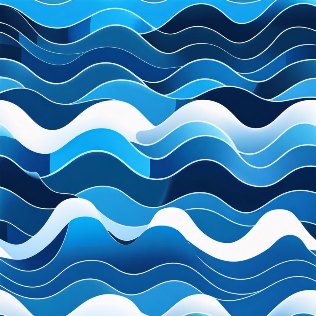 ocean wave patterns using blue gradient tiles