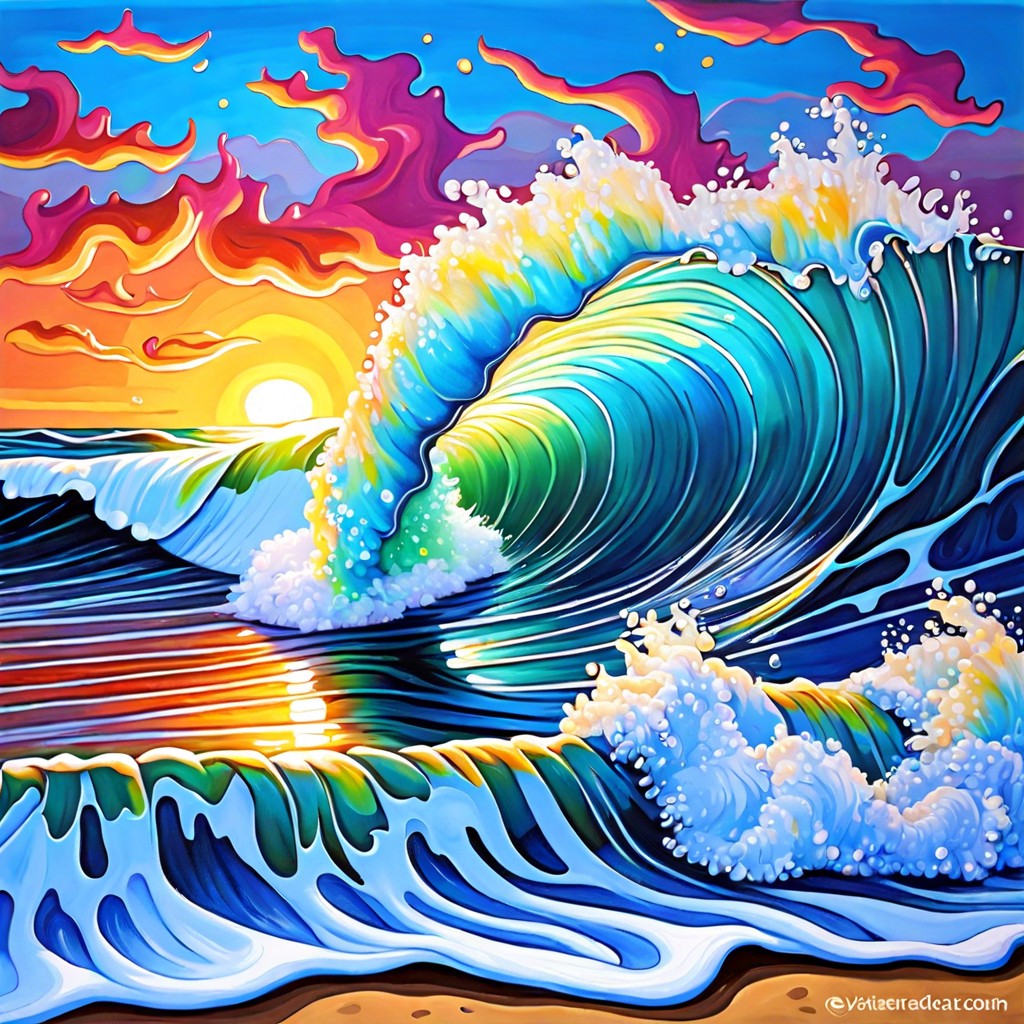 ocean wave pour painting