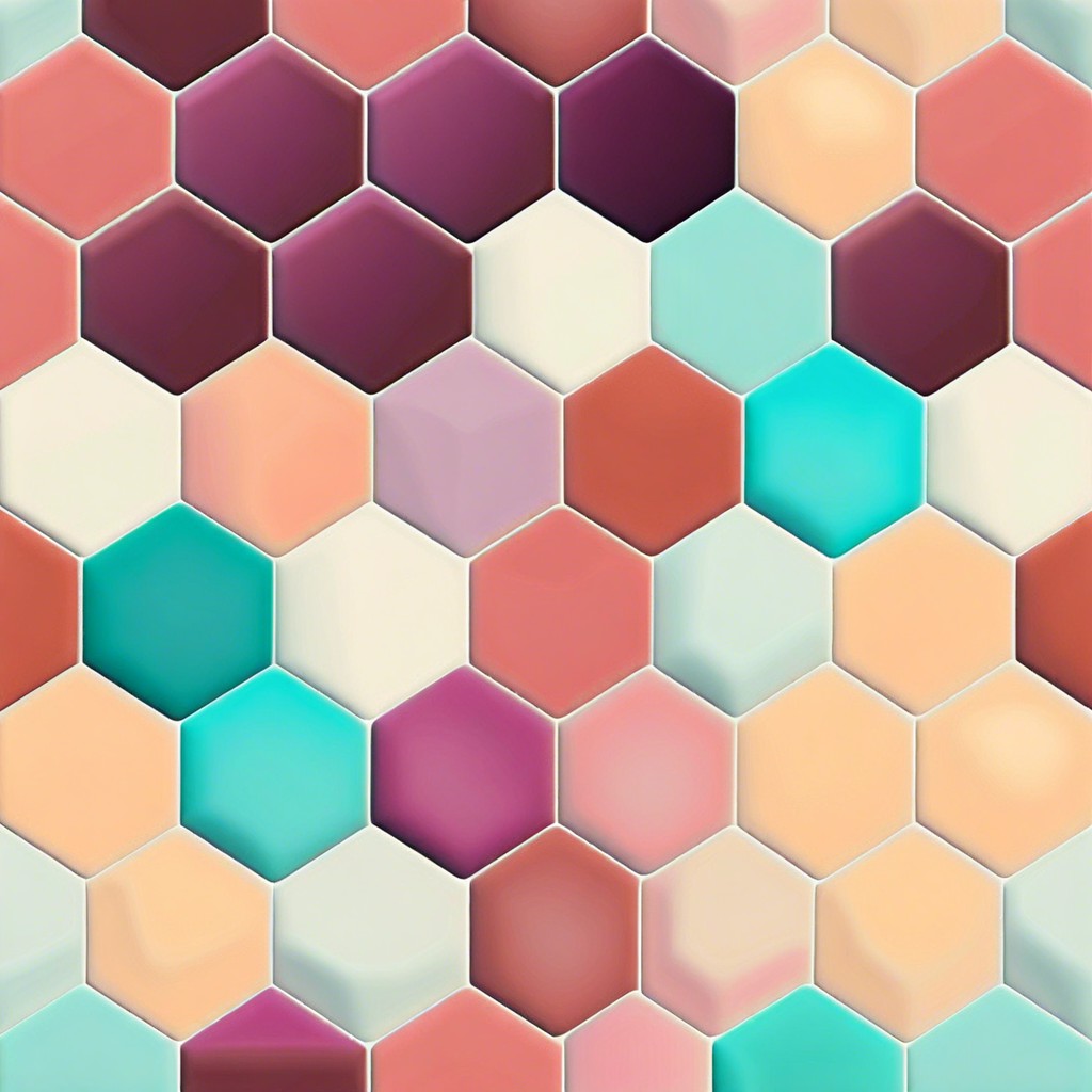 ombre fade hexagons blending from dark to light shades