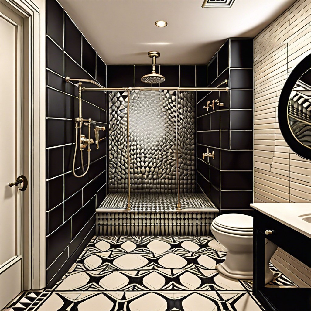 optical illusion tiles to enlarge the space