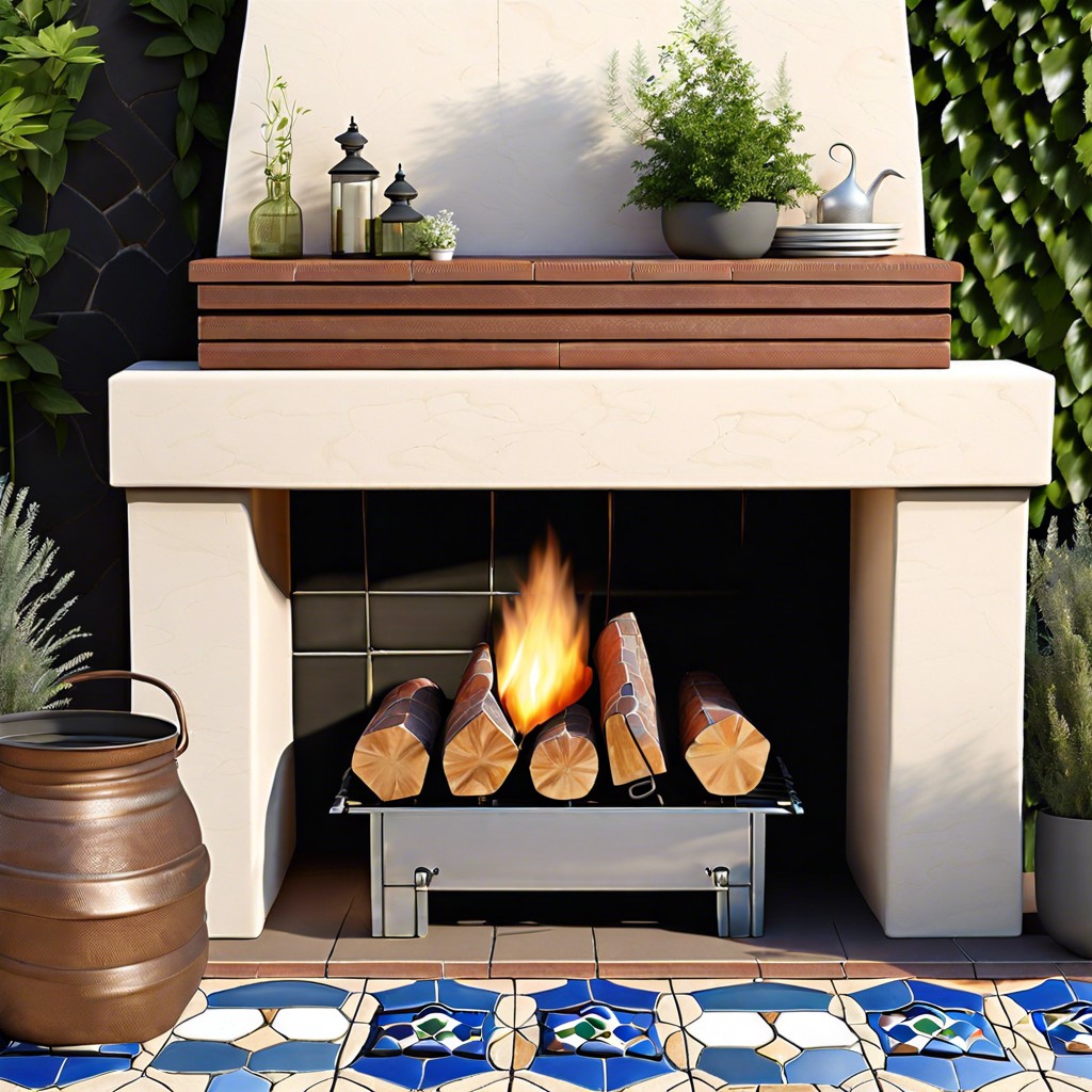 outdoor fireplace surround