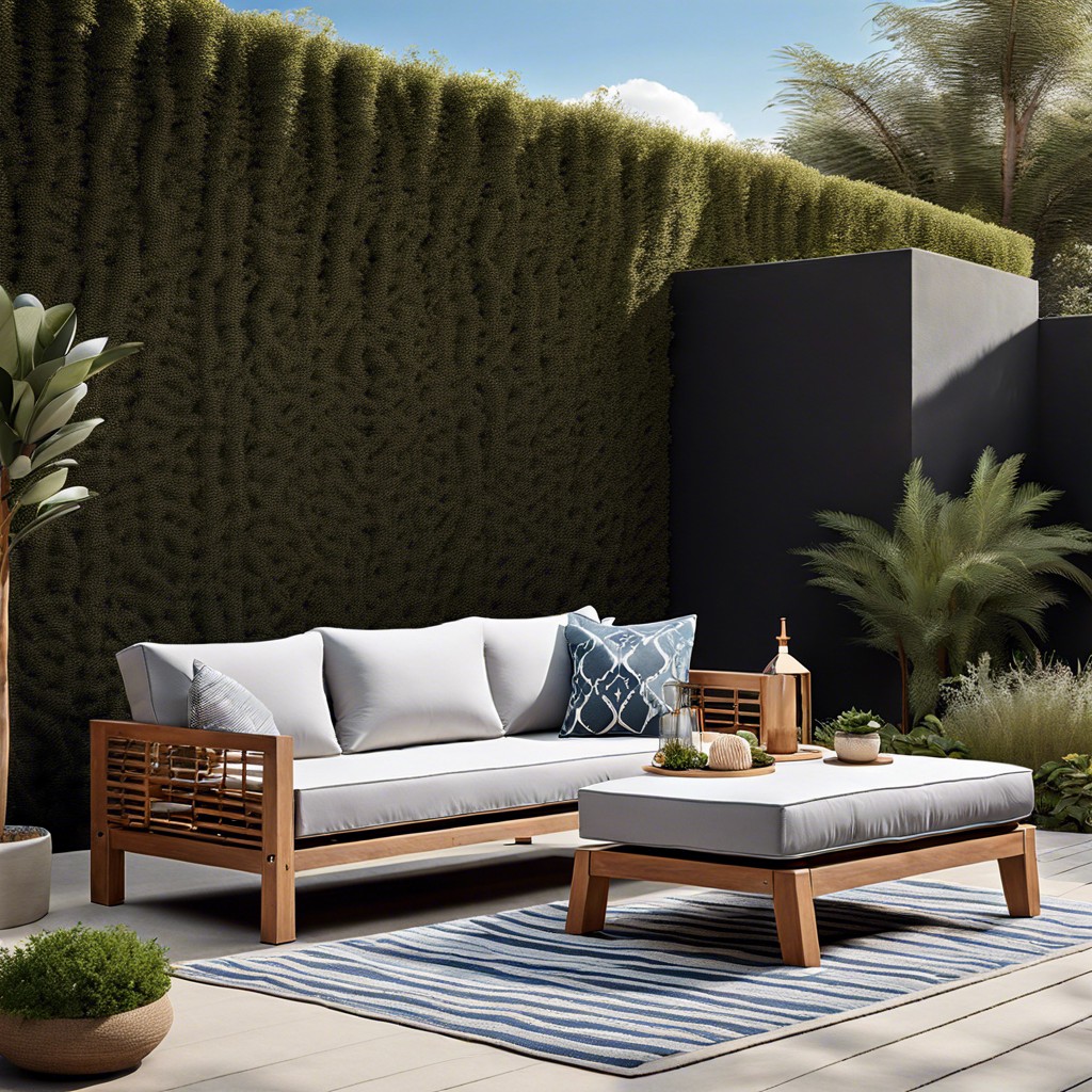 outdoor sofa bed with weather resistant materials