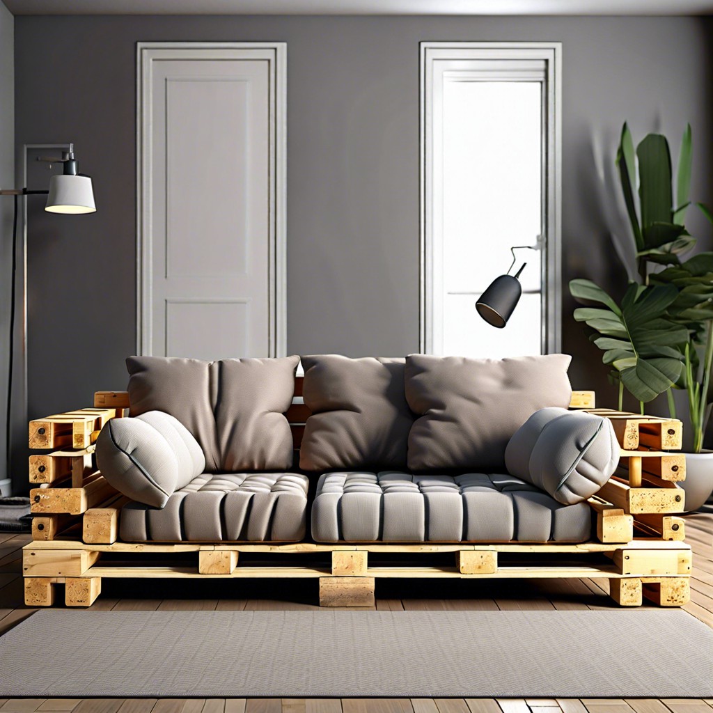 pallet couch with padding