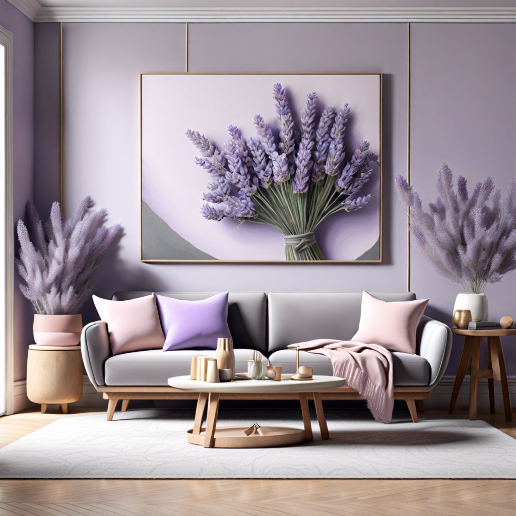 pastel lavender for a calming atmosphere