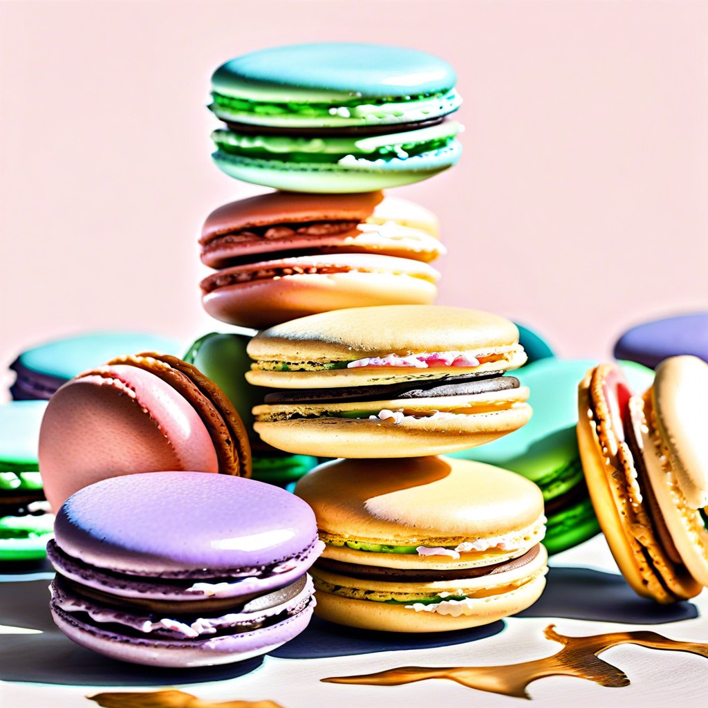 pastel macarons stack