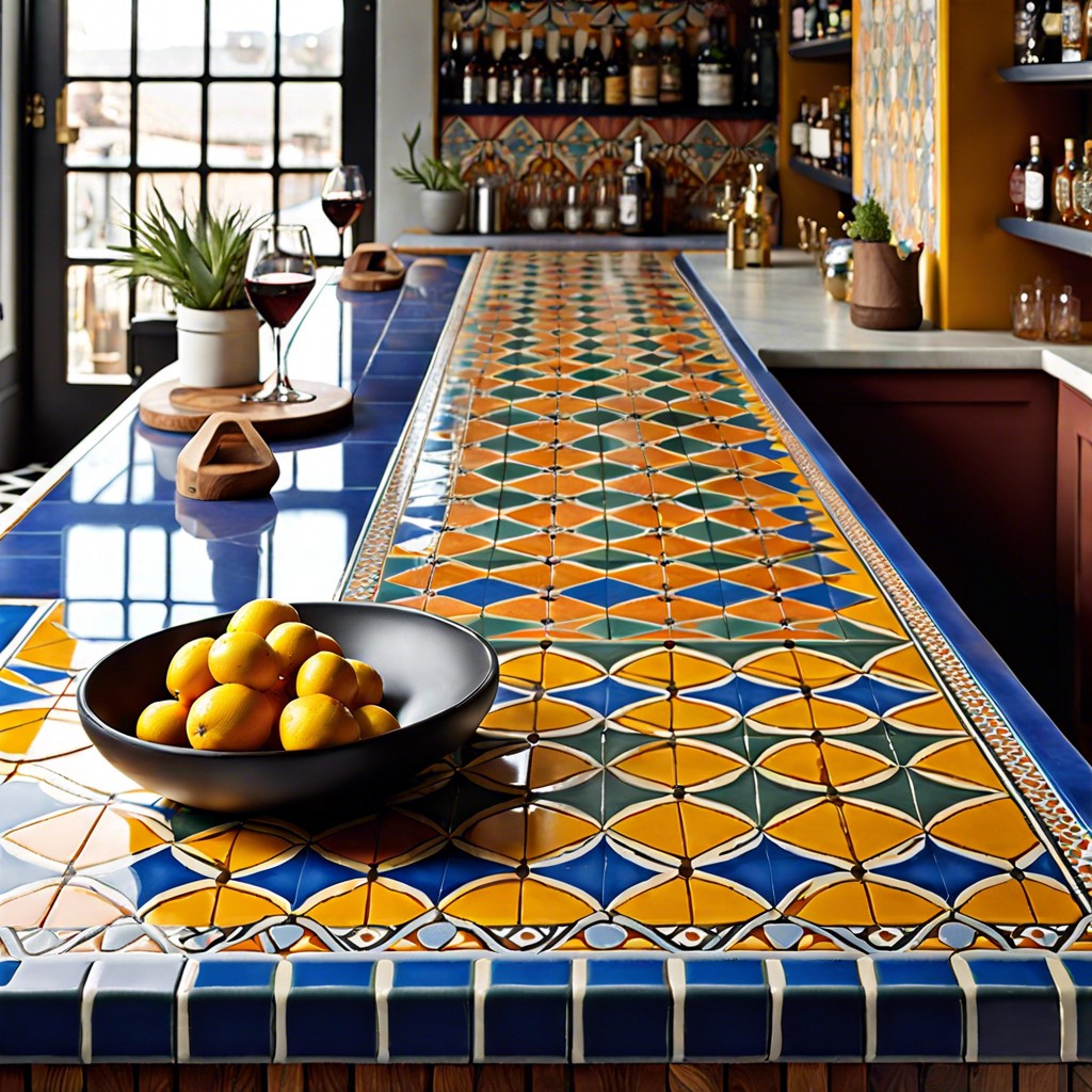 patterned encaustic tiles