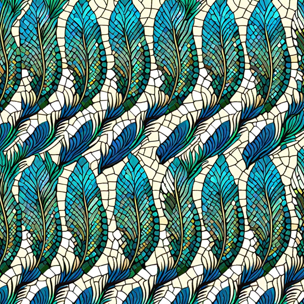 peacock feather motif